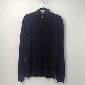 Ted Baker Rib Knit Sweater Mock Neck 1/4 Zip Up Long Sleeve Pocket Purple Size 4